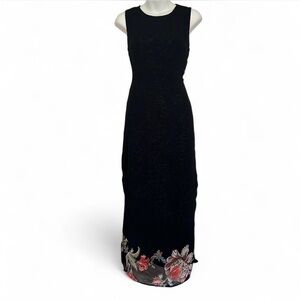 Style & Co. Black Maxi Dress with Floral Accents